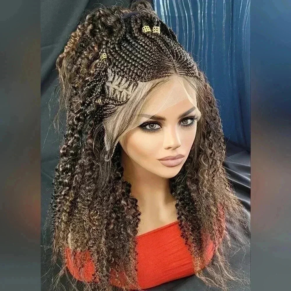 Braided wigs  100% handmade, short afro wig, stunning , colored wig, box… - Picture 9 of 17